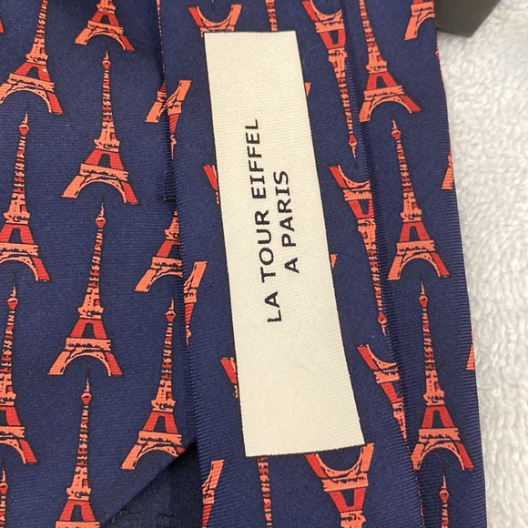 NWT Reflets D’Art La Tour Eiffel A Paris Silk Necktie - Picture 2 of 5